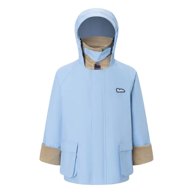 Chaqueta impermeable Archivito Fibras recicladas | Azul Cielo