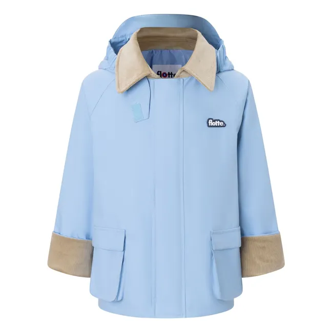 Chaqueta impermeable Archivito Fibras recicladas | Azul Cielo