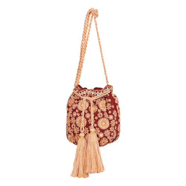 Suri Stickerei Tasche | Rostfarben