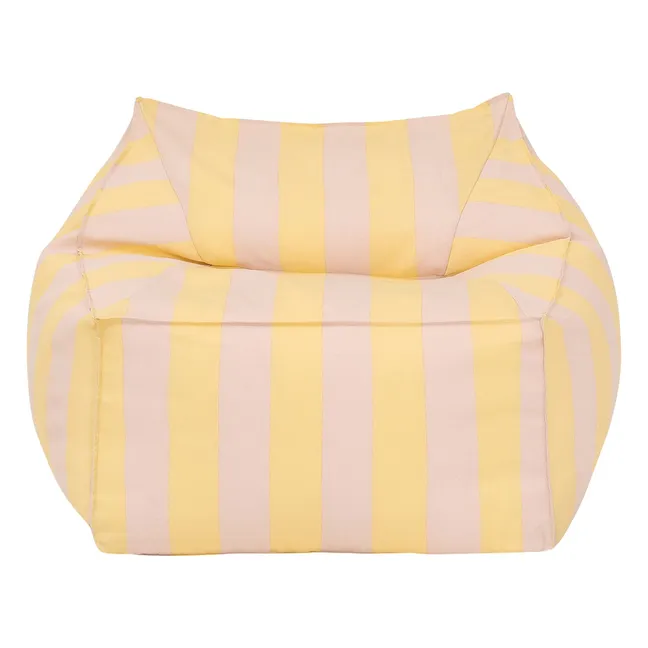 Lenny outdoor pouffe armchair | Yellow