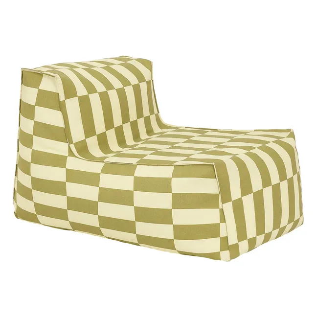 Pouf long outdoor Matteo Tiles | Vert