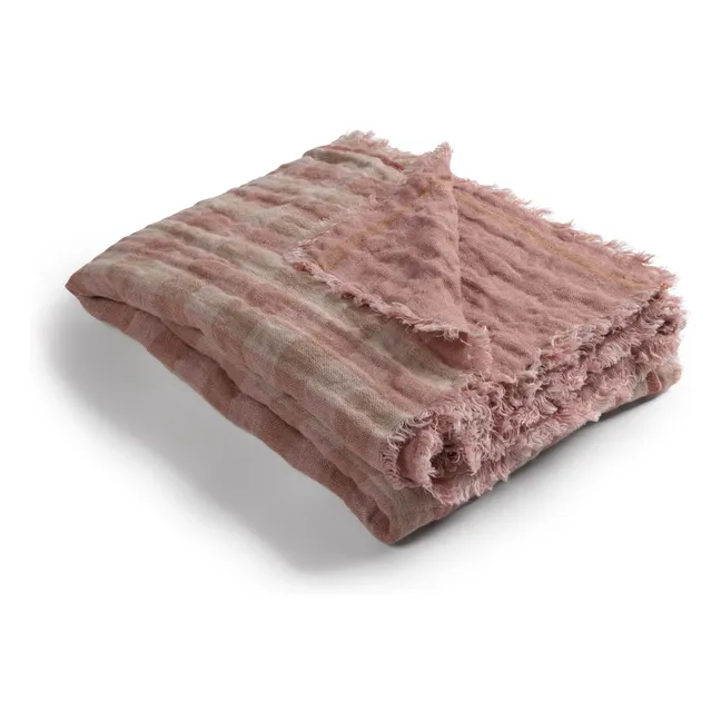 Leinenplaid Clyde | Rosa