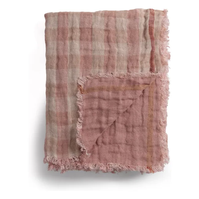 Plaid en lin Clyde | Rose