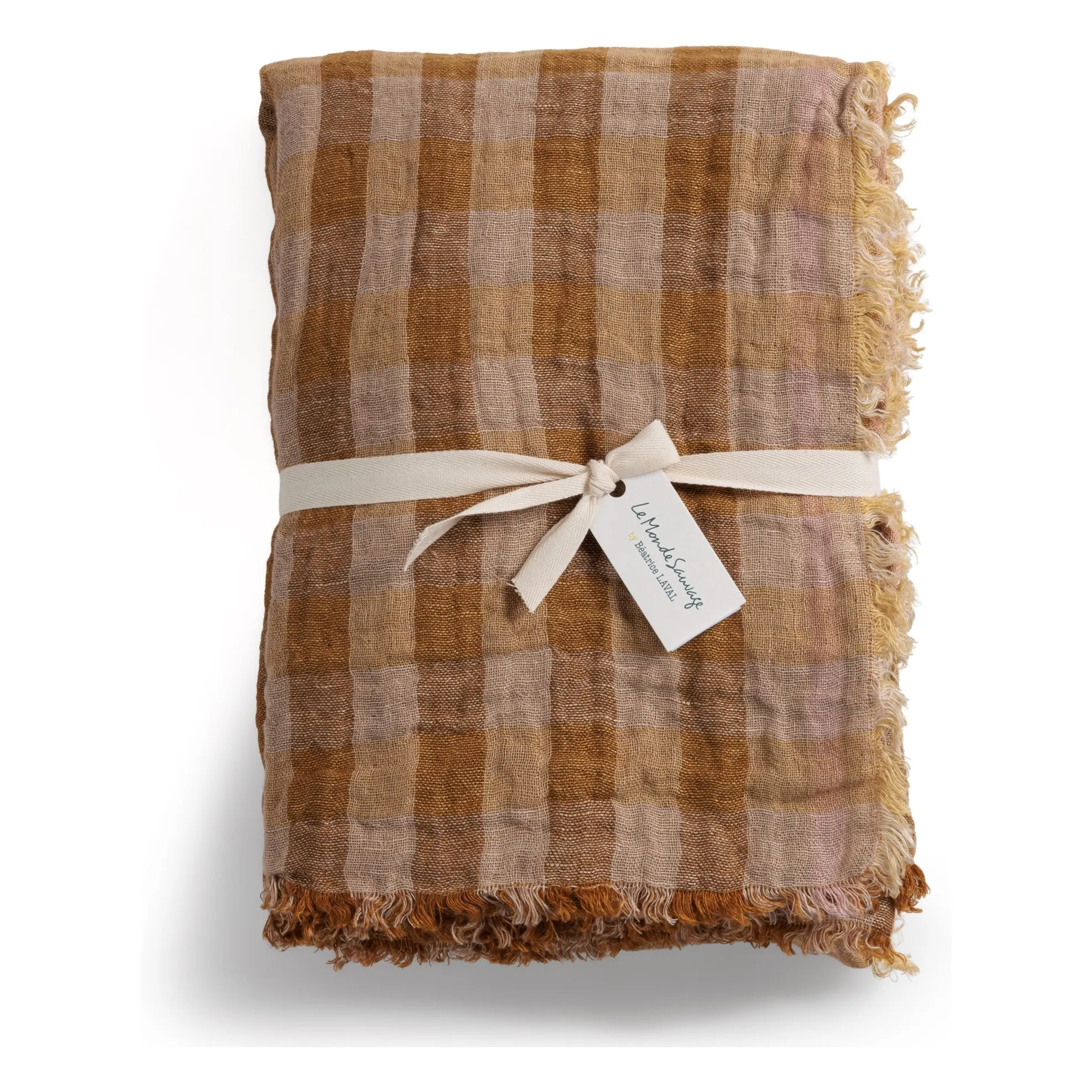 Plaid en lin Clyde | Ocre- Image produit n°6