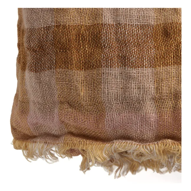 Clyde linen throw | Ochre