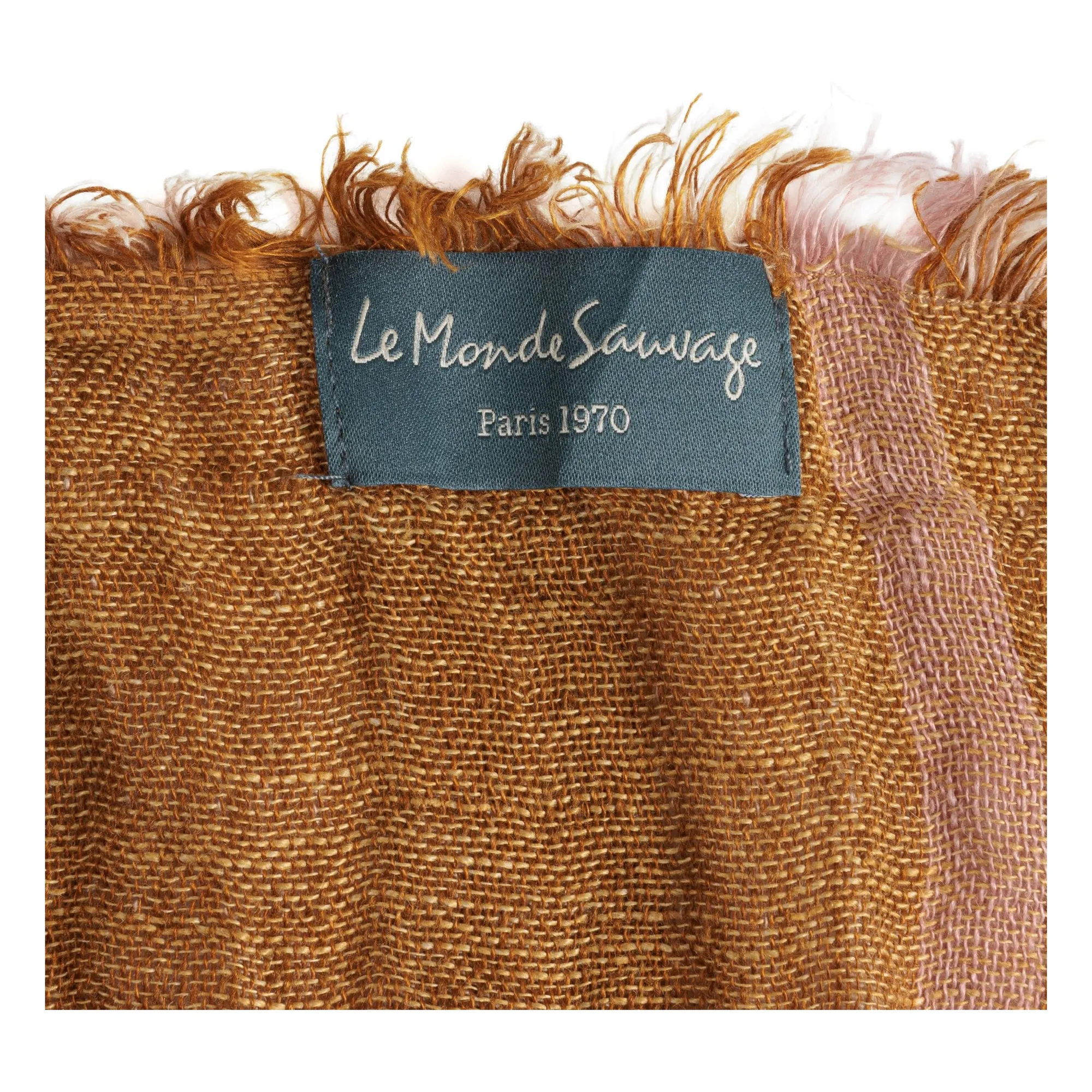 Plaid en lin Clyde | Ocre- Image produit n°5