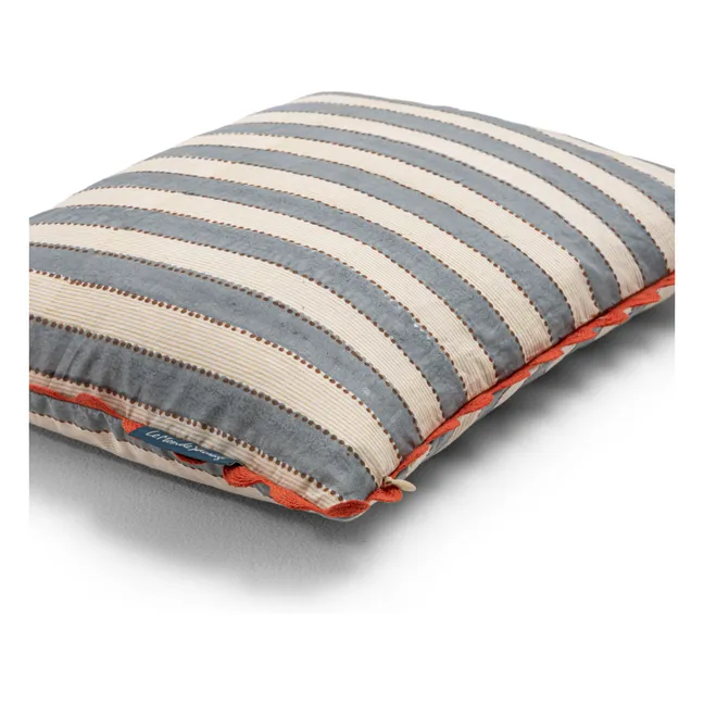 Housse de coussin rayé Astre Londres | Bleu