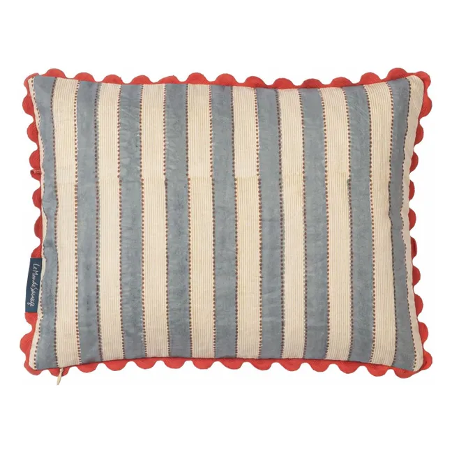 Housse de coussin rayé Astre Londres | Bleu