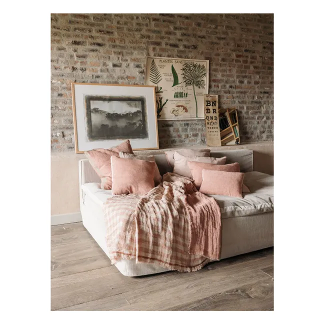 Clyde linen throw | Pink