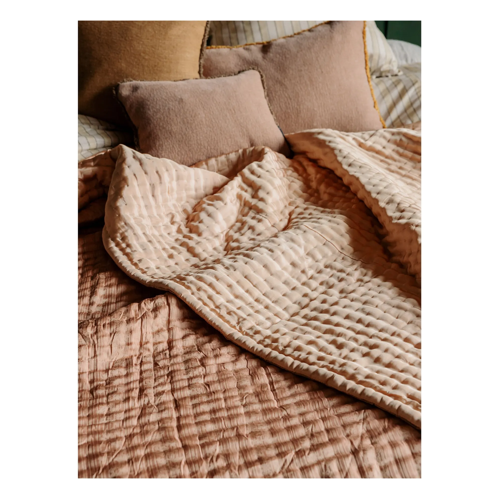 Couvre-lit en soie Ritournelle | Blush- Image produit n°7