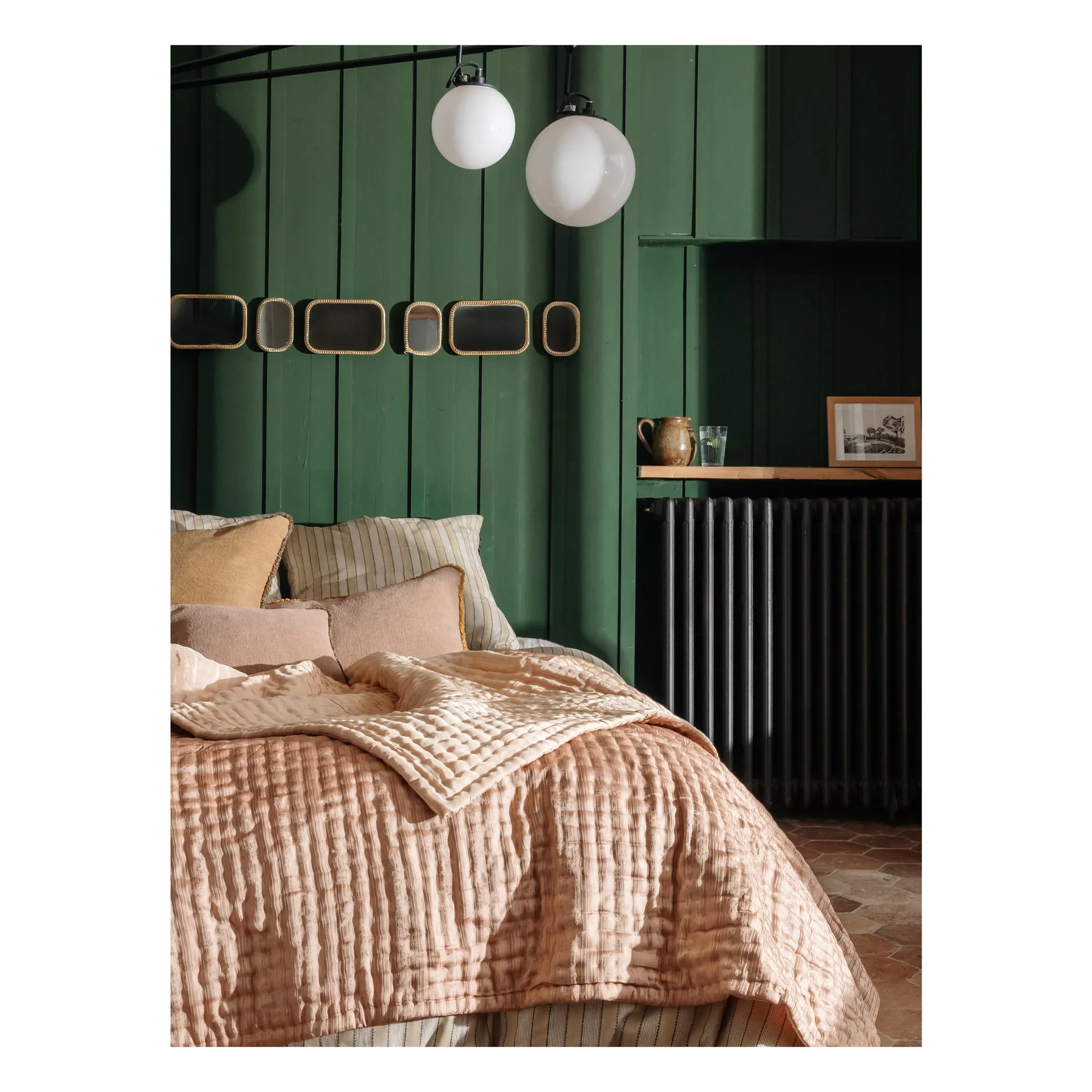 Couvre-lit en soie Ritournelle | Blush- Image produit n°2