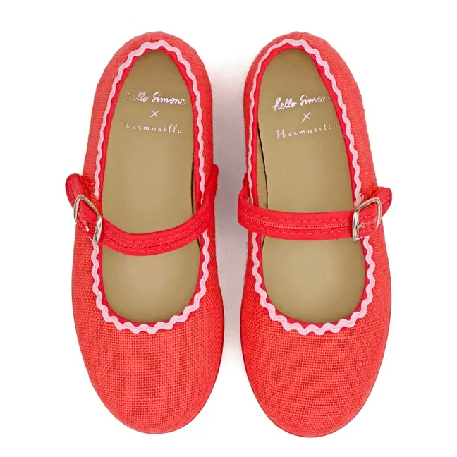 Collaboration Hello Simone x Hermosilla - Ballerines | Coquelicot