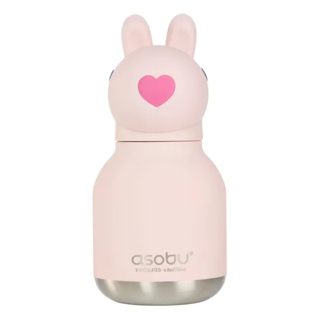 Mini botella de agua de acero inoxidable Rabbit | Rosa Pálido