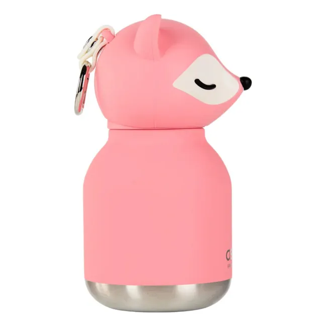 Mini gourde en inox Renard | Rose