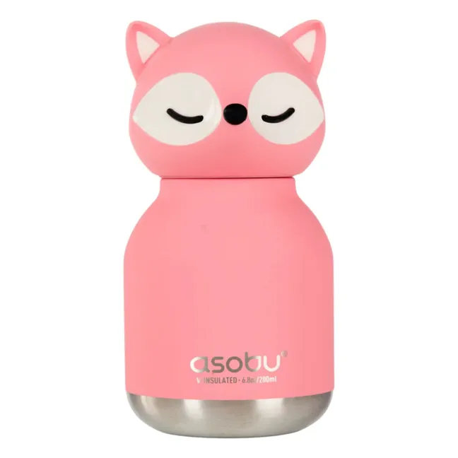 Mini gourde en inox Renard | Rose