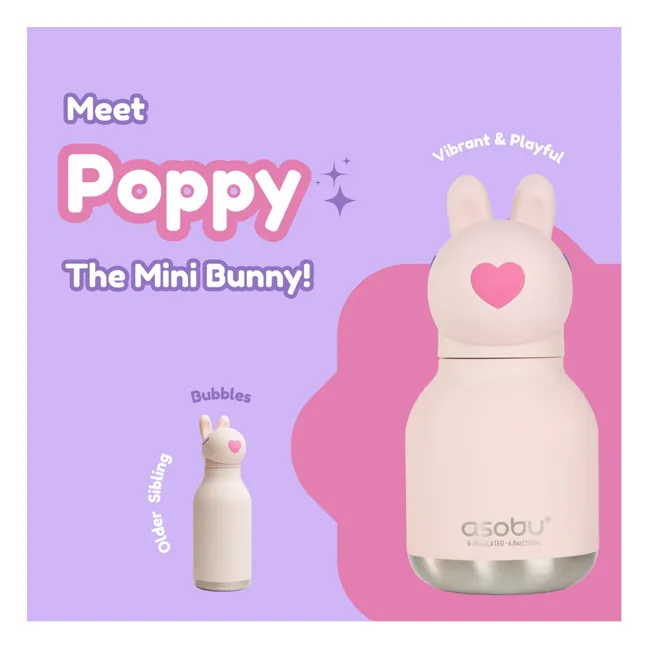 Mini gourde en inox Lapin | Rose pâle