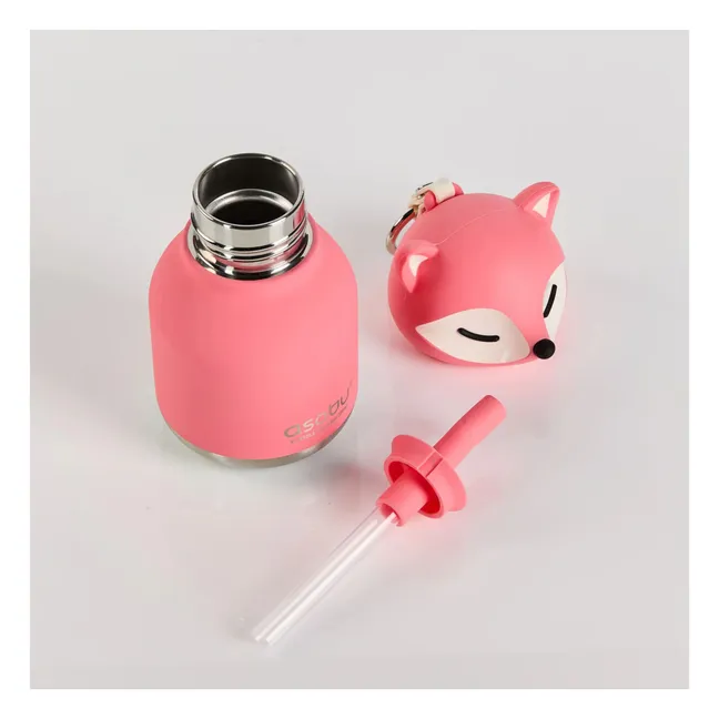 Mini gourde en inox Renard | Rose