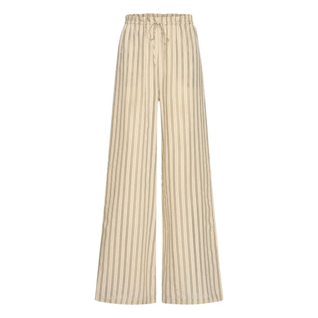 Pantalon Joan Rayures | Blanc