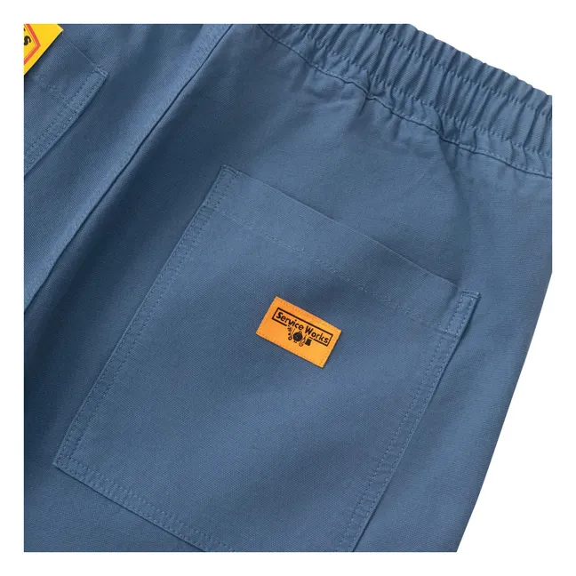Pantalones cortos de algodón Chef | Azul abismo