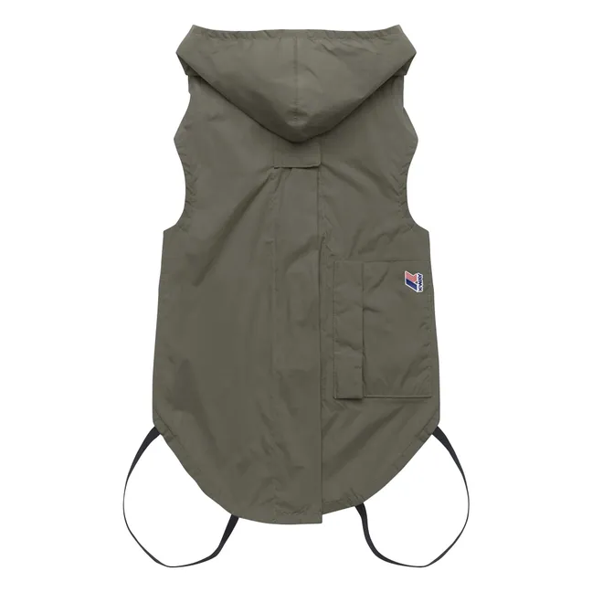 Impermeable para perro Le Vrai 4.0 Lassie de fibra reciclada | Verde Kaki