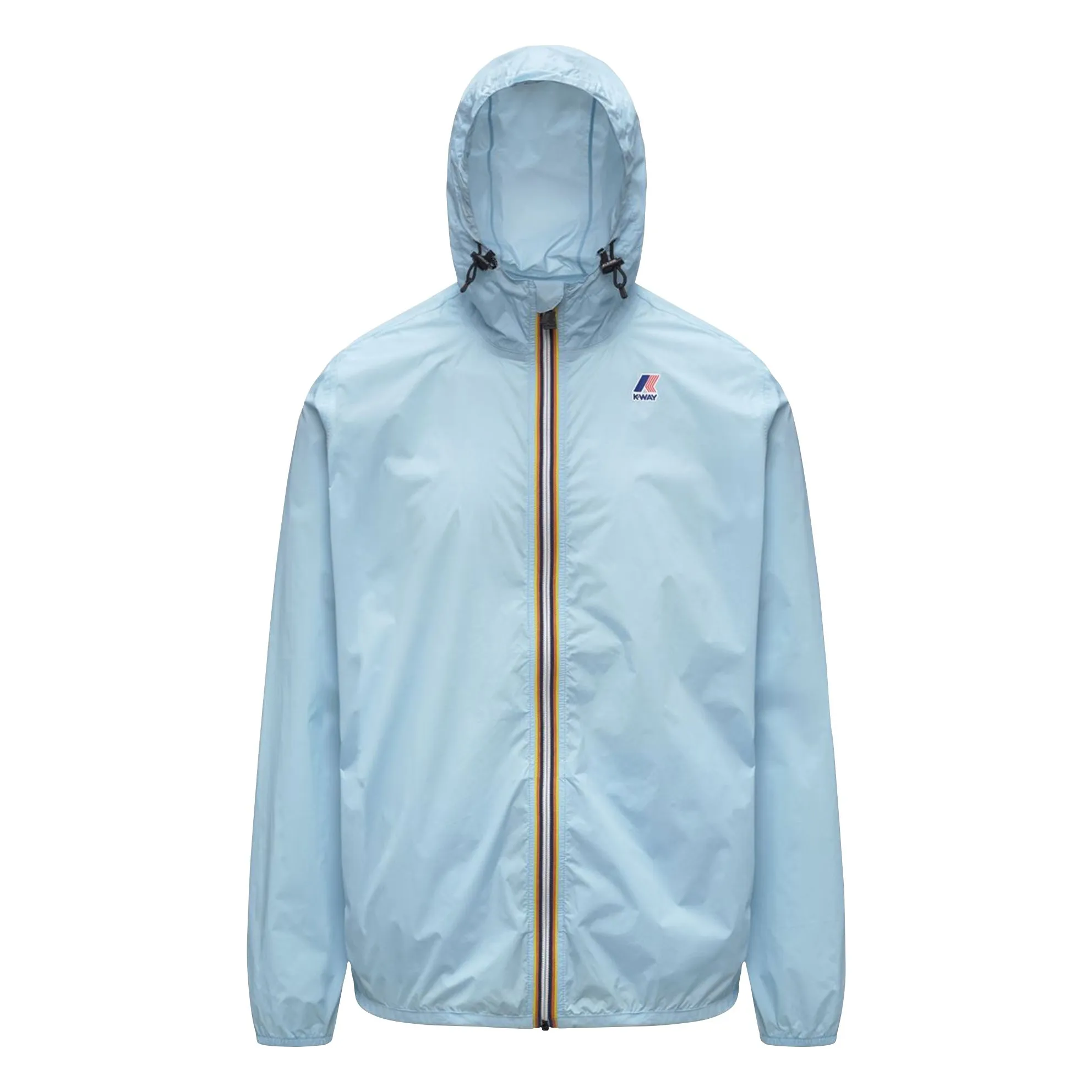 K-Way Light Blue Windbreaker Le Vrai 4.0 Claude Ripstop Recycled Fibers