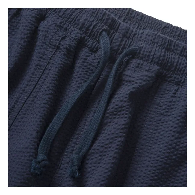 Pantalones Chef Seersucker | Azul oscuro
