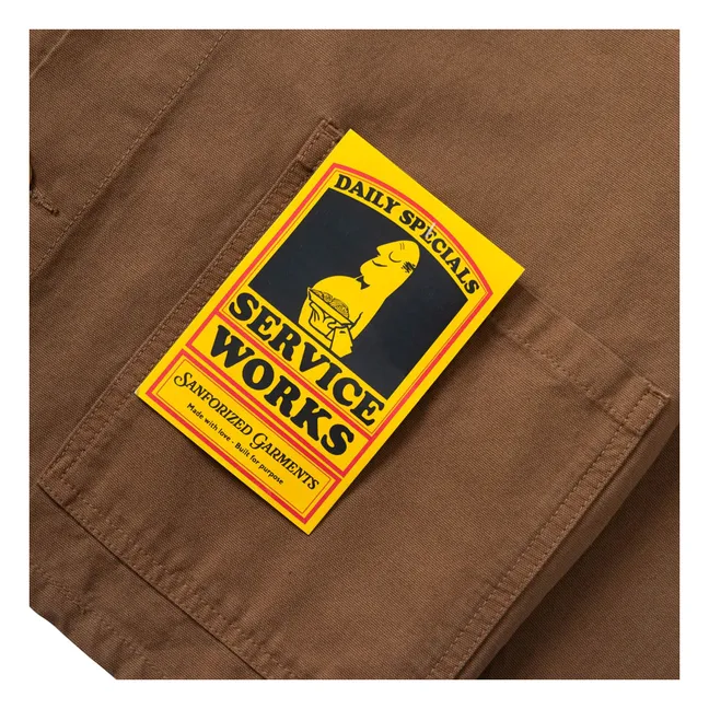 Canvas Chore overshirt | Brown