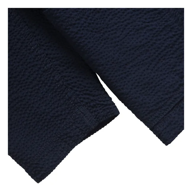 Seersucker Server jacket | Dark Blue