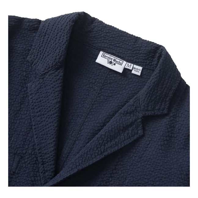 Seersucker Server jacket | Dark Blue