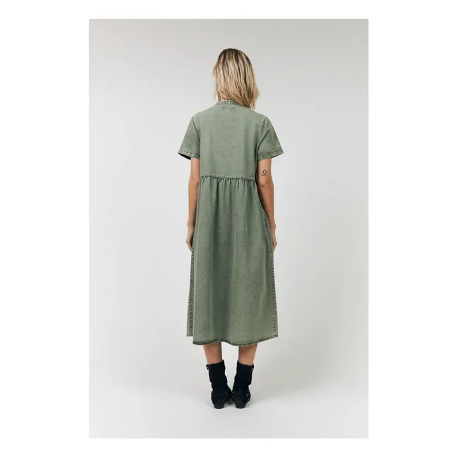 Robe Aliya Coton | Vert kaki
