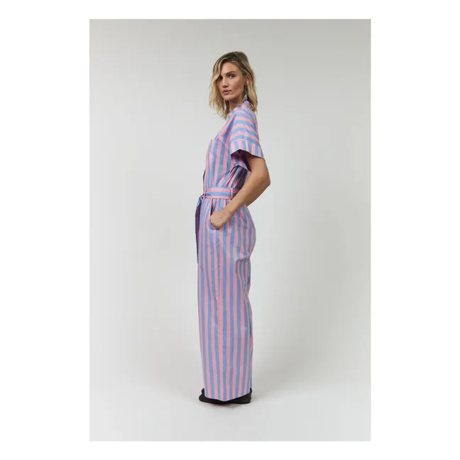 Jumpsuit Streifen Mathilde Baumwolle | Rosa