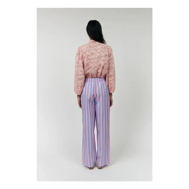 Pantalon Rayures Rita Coton | Bleu
