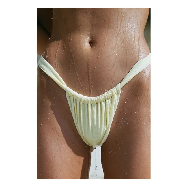 Lara Trikotstrumpf | Blasses Gelb