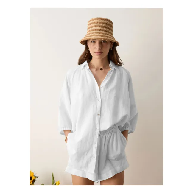 Short La Ponche Lin et Coton | Bleu ciel