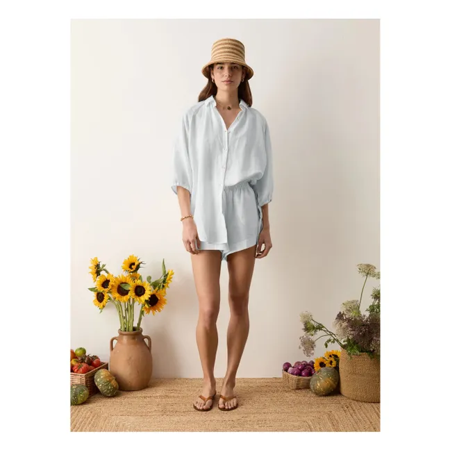 Short La Ponche Lin et Coton | Bleu ciel