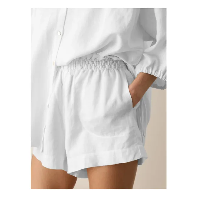 Short La Ponche Lin et Coton | Bleu ciel