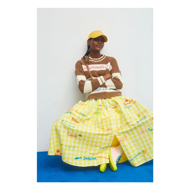 Jaleo gingham skirt | Yellow