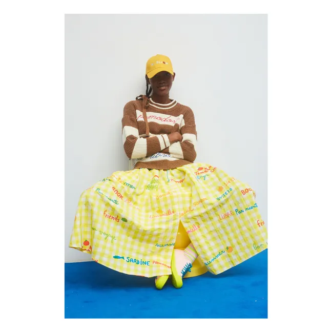 Jaleo gingham skirt | Yellow
