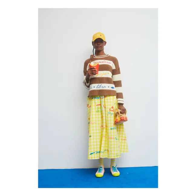 Jaleo gingham skirt | Yellow