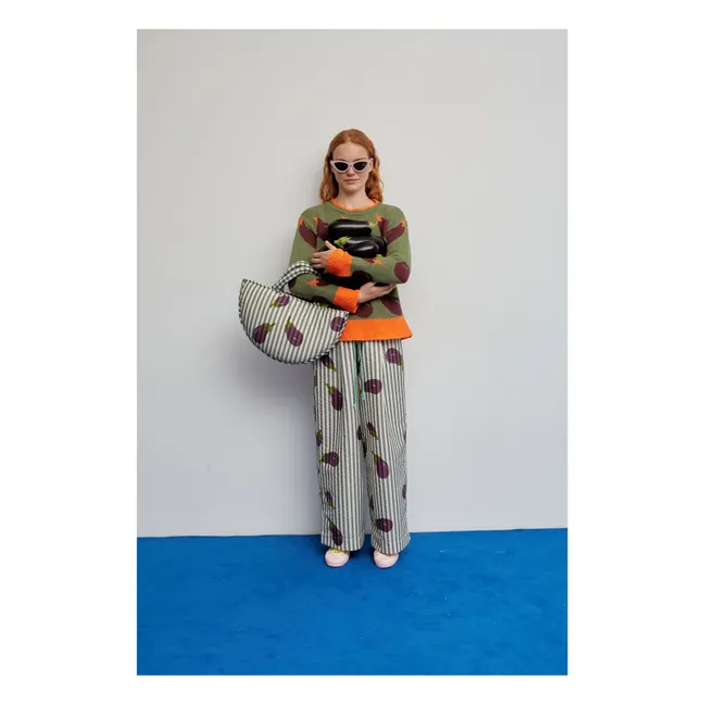 Pantalon Rayures Beso | Khaki