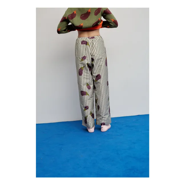Pantalon Rayures Beso | Khaki