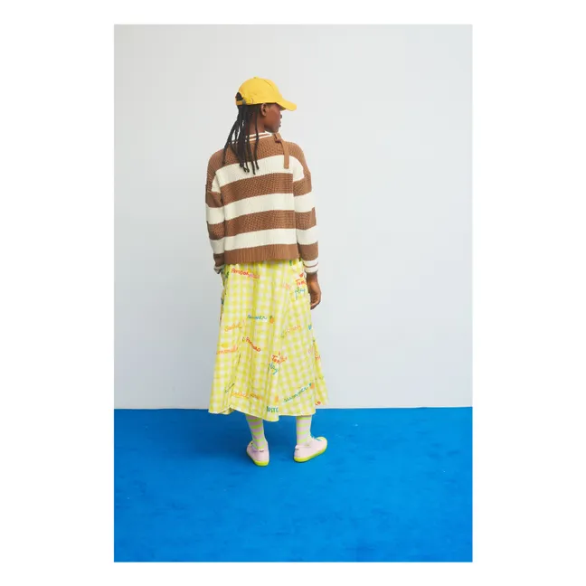 Jaleo gingham skirt | Yellow