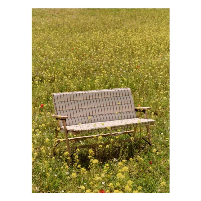 Outdoor market folding bench cushion, Jasper Morrison | Beige