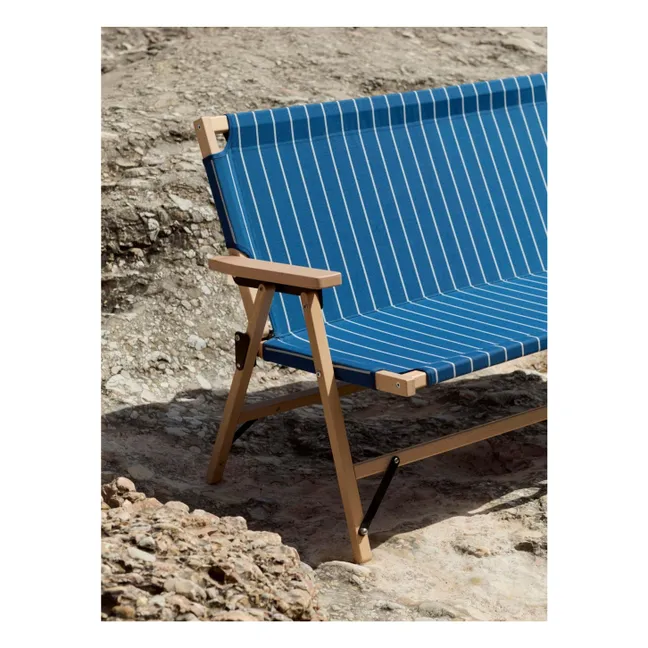 Outdoor Market folding bench, Jasper Morrison  | Blue