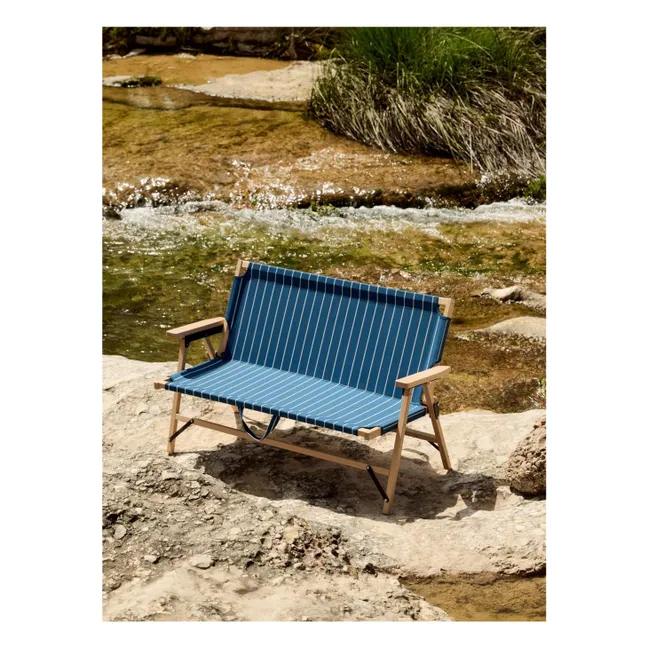 Outdoor Market folding bench, Jasper Morrison  | Blue