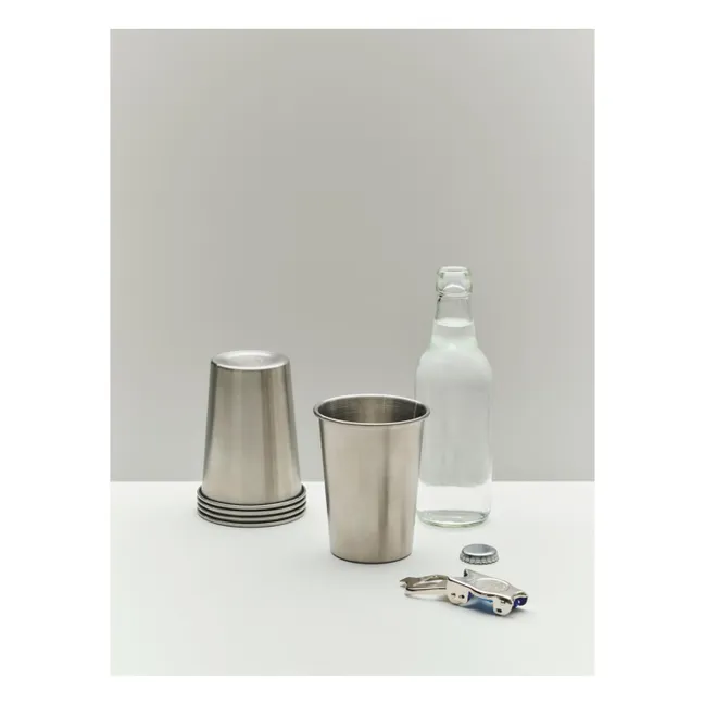 Vasos de acero Outdoor Market, Jasper Morrison - Lote de 2  | Steel