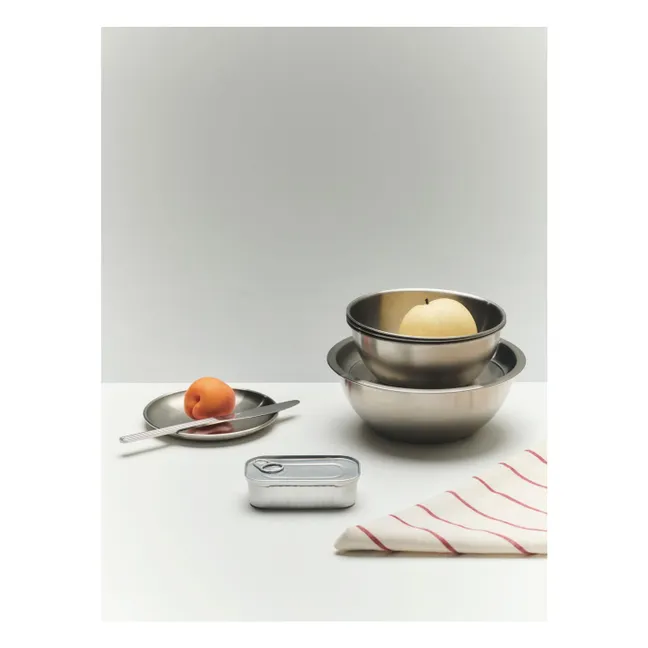Outdoor Market steel bowl with lid, Jasper Morrison | Steel
