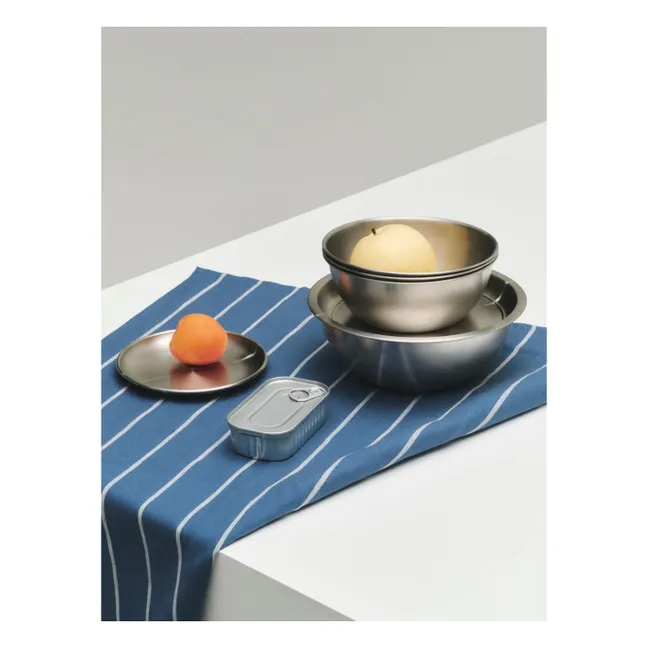 Outdoor Market steel bowl with lid, Jasper Morrison | Steel