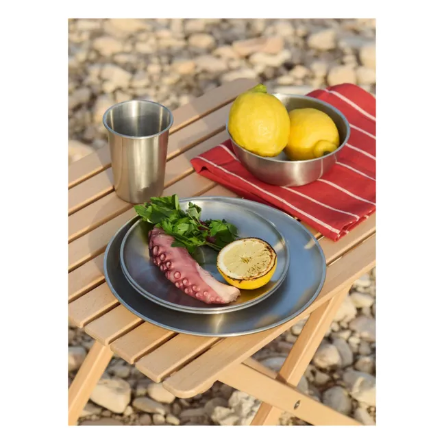Outdoor Market steel plates, Jasper Morrison - Set of 2 | Steel
