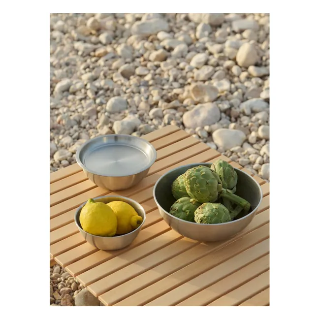 Outdoor Market steel bowl with lid, Jasper Morrison | Steel